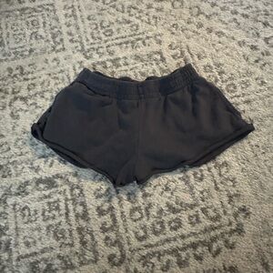 Garage Dark Grey Low Rise Cotton Shorts